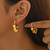 Stainless Steel Flat Round Chandelier Earrings LS-JB5555-1