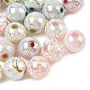 UV Plating Spray Painted Acrylic Beads AC-CBA4D01-03-1