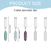 10Pcs 5 Styles Bullet Natural Green Aventurine & Fluorite & Amethyst & Rose Quartz & Quartz Crystal Shoe Charms HJEW-CA00020-2