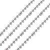 Non-Tarnish 3.28 Feet 304 Stainless Steel Ball Chains X-CHS-A002B-2.4mm-1