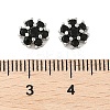 Brass Micro Pave Cubic Zirconia Beads KK-U056-15P-3