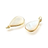 Natural White Shell & Epoxy Resin Pendants X-KK-E794-02G-01-2