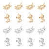 16Pcs 2 Style 201 Stainless Steel Pendants and Filigree Joiners STAS-DC0001-55-1