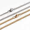 Boy's 304 Stainless Steel Curb Chain Necklaces NJEW-E026-13-1