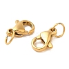 Ion Plating(IP) 304 Stainless Steel Lobster Claw Clasps LS-STAS-AB10-G-02-2