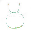 Bohemian Style Glass Braided Beads Bracelets EW0556-4-1