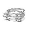 925 Sterling Silver Micro Pave Cubic Zirconia Finger Rings for Women RJEW-F180-05P-2