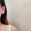 Resin & Rhinestone Stud Earrings for Women WGF275A-01-2