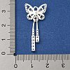 Brass Micro Pave Clear Cubic Zirconia Pendants KK-Z057-06S-3