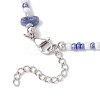 Natural Blue Aventurine(Dyed & Heated) Chip & Resin Evil Eye & Glass Seed Beaded Necklaces NJEW-JN05294-5