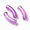 UV Plating Transparent Rainbow Iridescent Acrylic Beads X-OACR-A016-01I-1