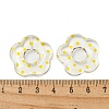 Transparent Printed Acrylic Beads OACR-H124-05B-01-3