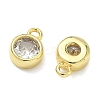 Brass with Clear Cubic Zirconia Pendants LS-KK-I476-12G-2