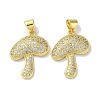 Rack Plating Brass Micro Pave Cubic Zirconia Pendants KK-Z039-03G-1