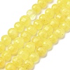 Natural Dyed White Jade Beads Strands G-C179-A6mm-04-2