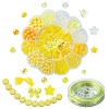 DIY Round Bowknot Flower Acrylic Beads Bracelets Jewelry Kits DIY-FS0006-27-1