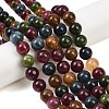 Natural Green Jade Imitation Tourmaline Beads Strands G-B046-08D-12mm-1