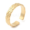 304 Stainless Steel Textured Open Cuff Ring RJEW-K248-08G-3