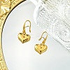 304 Stainless Steel Heart Dangle Earrings for Women LS-EJEW-G417-02G-2
