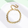 304 Stainless Steel Panther Chain Bracelets for Women BJEW-C076-03G-3