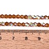 AB Color Plated Transparent Glass Beads Strands GLAA-G127-01-01I-2