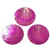 Spray Painted Natural Capiz Shell Pendants SSHEL-Z002-01E-1