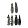 Natural Pyrite Pendants G-L617-G05-10x40mm-1