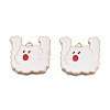 Rack Plating Alloy Enamel Pendants ENAM-T011-167-2