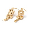 Brass Stud Earring Findings KK-P239-08G-1