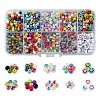 DIY Flat Round & Round Acrylic & Glass Seed Beads Jewelry Making Findings Kits DIY-FS0006-45-1