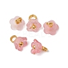 11Pcs Acrylic Flower Pendants PALLOY-JF03584-2