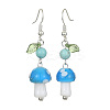 4 Pair 4 Style Acrylic Mushroom Dangle Earrings EJEW-TA00308-4