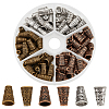 120Pcs 3 Colors Tibetan Style Alloy Bead Cone FIND-GO0003-34-1