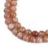 Natural Sunstone Round Bead Strands G-F266-11-8mm-01-3