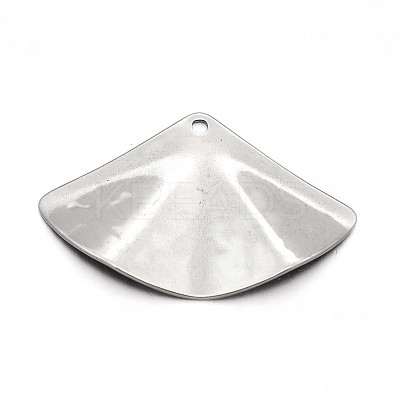 Tarnish Resistant Carved 304 Stainless Steel Fan Pendants LS-X-STAS-N073-10-1