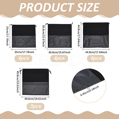 14Pcs 4 Styles Square Cloth Packing Pouches for Shoes ABAG-PH0001-60A-1