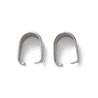 304 Stainless Steel Snap on Bails STAS-V007-02B-P-1