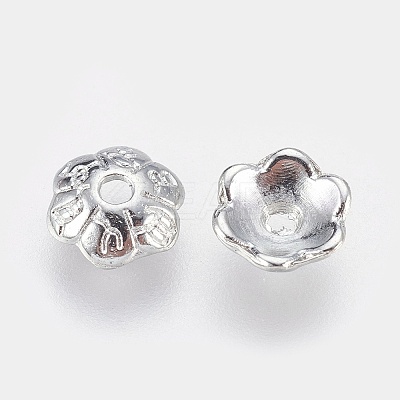 6-Petal Tibetan Style Alloy Flower Bead Caps LS-TIBE-S220-P-RS-1