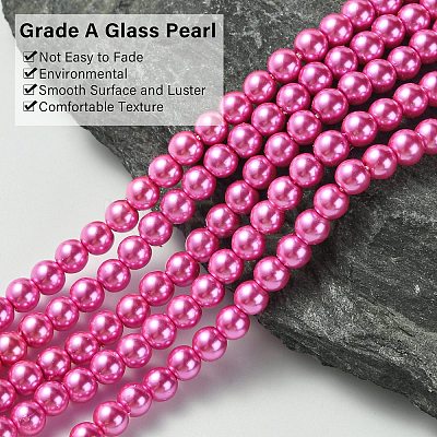 Grade A Glass Pearl Beads HY-J001-4mm-HX026-1