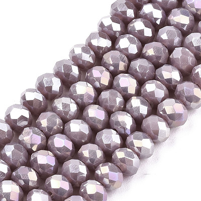 Electroplate Glass Beads Strands LS-EGLA-A034-P8mm-B19-1