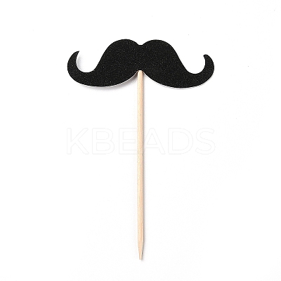 Paper Mustache Cake Insert Card Decoration DIY-H108-06-1