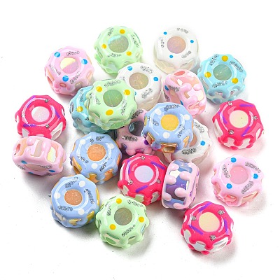 Enamel Acrylic Beads MACR-K341-07-1