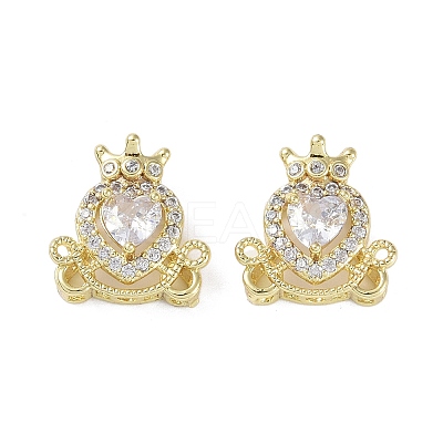 Brass Pave Clear Cubic Zirconia Multi-Strand Links LS-KK-B087-17G-1