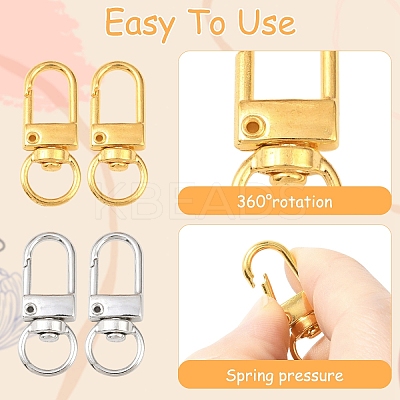 30Pcs Alloy Swivel Clasps DIY-YW0017-33G-1