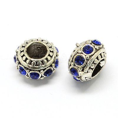 Alloy Rhinestone European Beads MPDL-R036-01A-1