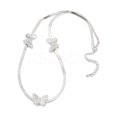 Bowknot Brass Pendant Necklaces NJEW-F325-03S-1