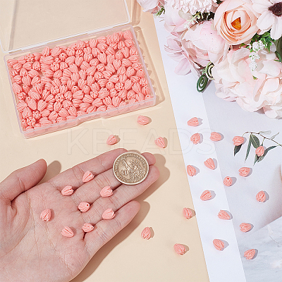200Pcs Dyed Synthetic Coral Beads CORA-SP0001-22B-1