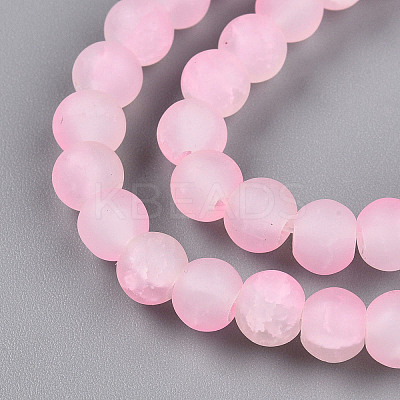 Crackle Glass Beads Strands GLAA-N009-6mm-02-1