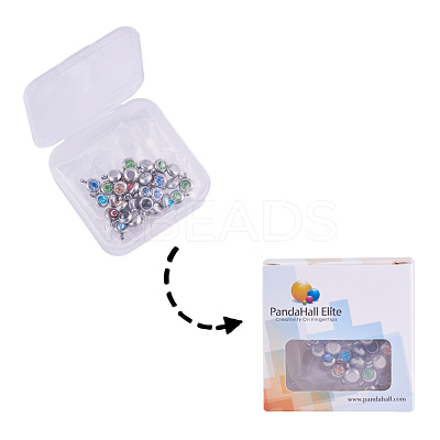 Trendy Original Color 304 Stainless Steel Grade A Rhinestone Charm Pendants RB-PH0008-04-1