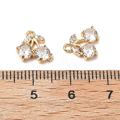 Brass Micro Pave Cubic Zirconia Pendants KK-A259-22G-01-1